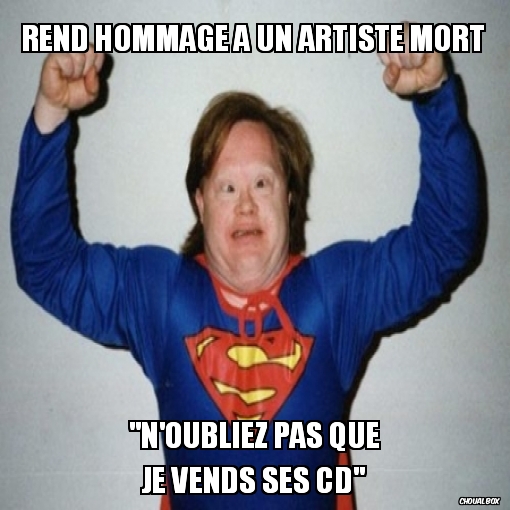 Rend hommage à un artiste mort