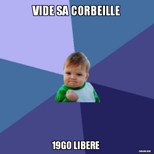 vide sa corbeille