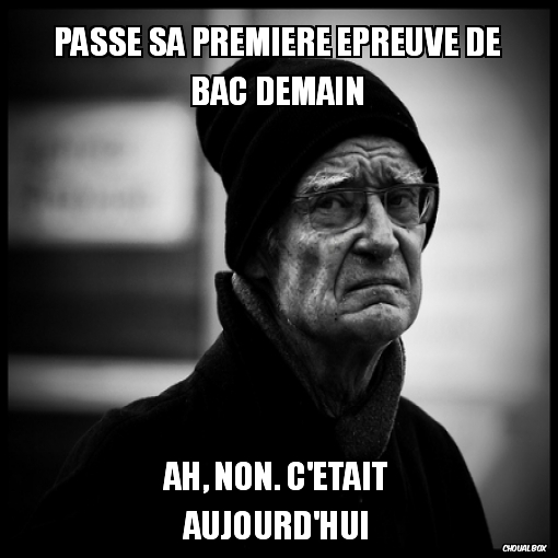 Passe sa première épreuve de bac demain