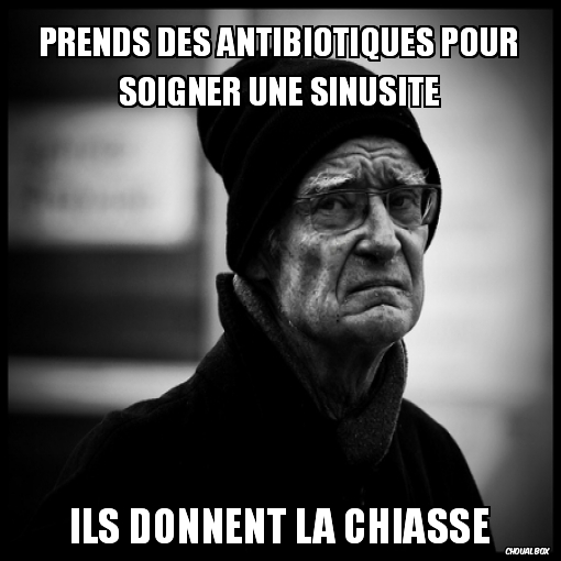 Prends des antibiotiques pour soigner une sinusite