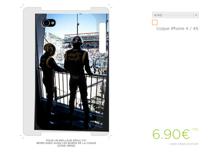 Coque iphone 3/3G 4/4S 5 à 4,90 €