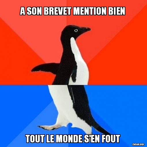 A son brevet mention bien