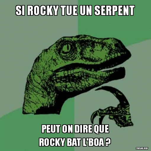 si rocky tue un serpent