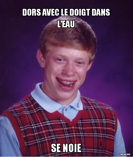 Dors avec le doigt dans l'eau