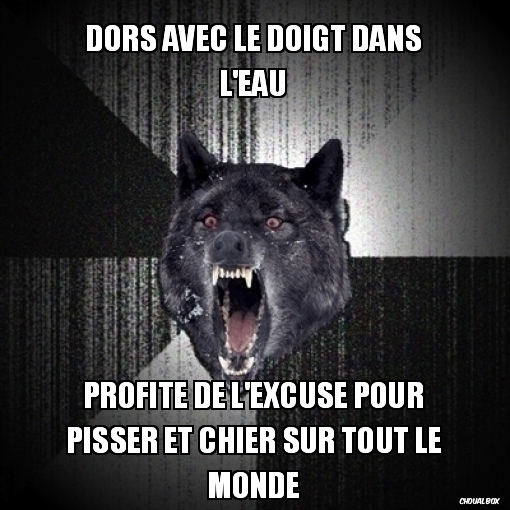 Dors avec le doigt dans l'eau