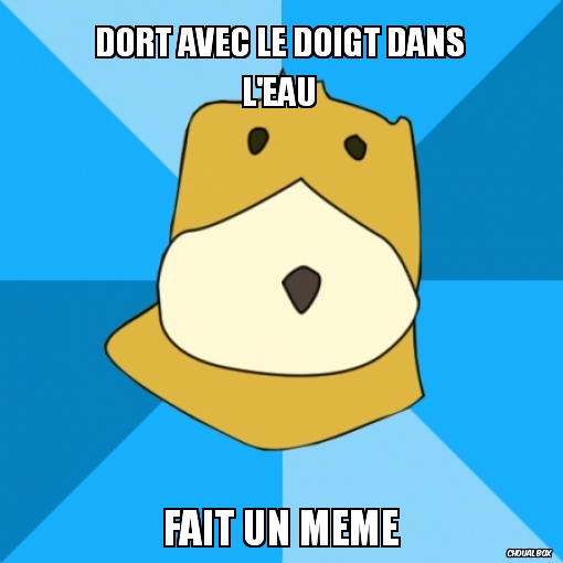 Dort avec le doigt dans l'eau