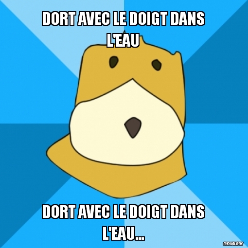 Dort avec le doigt dans l'eau