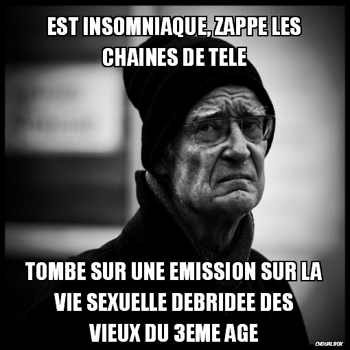 Est insomniaque, zappe les chaines de télé