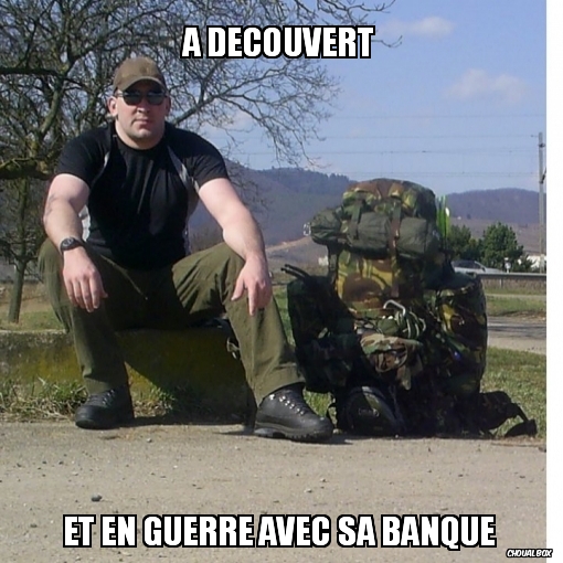à découvert