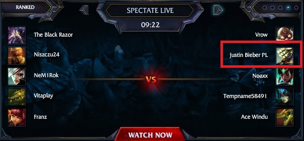 Justin Bieber in lol 