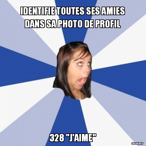 Identifie toutes ses amies dans sa photo de profil