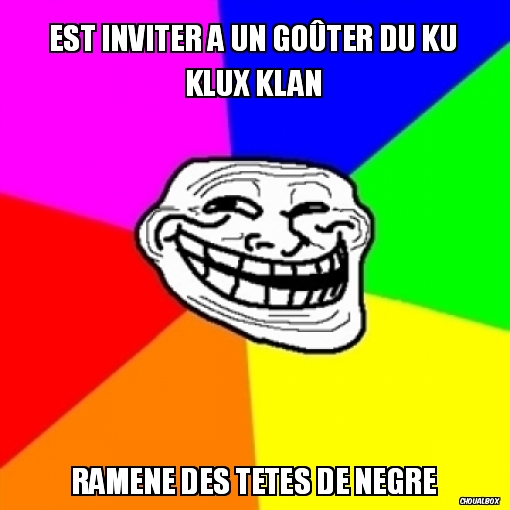 Est inviter a un goûter du ku klux klan
