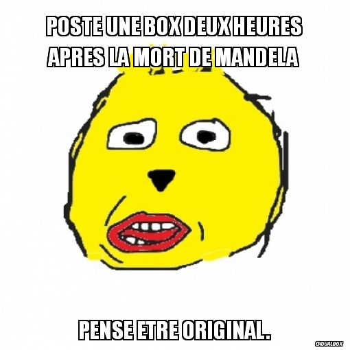 Poste une box deux heures après la mort de Mandela