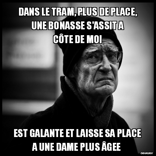 Dans le tram..