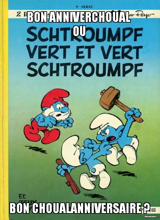 schtroumpf vert et vert schtroumpf 