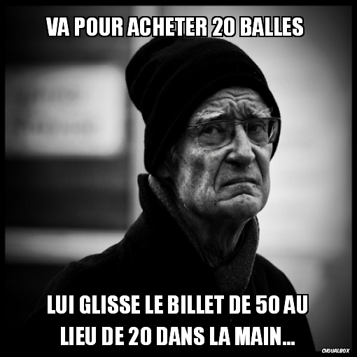 Va pour acheter 20 balles 