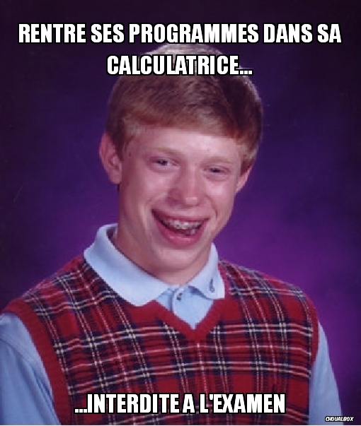 Rentre ses programmes dans sa calculatrice...