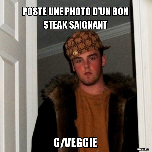 Poste une photo d'un bon steak saignant