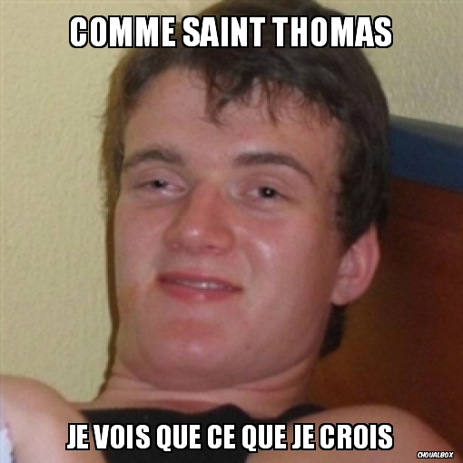 Comme saint Thomas