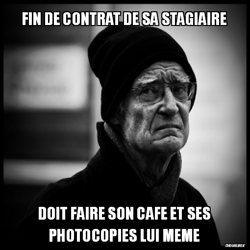 Fin de contrat de sa stagiaire