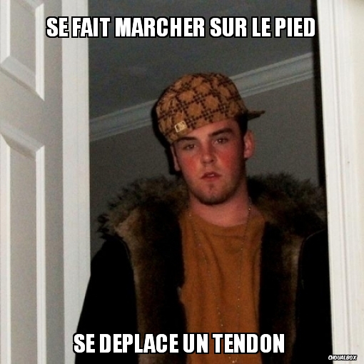 se fait marcher sur le pied