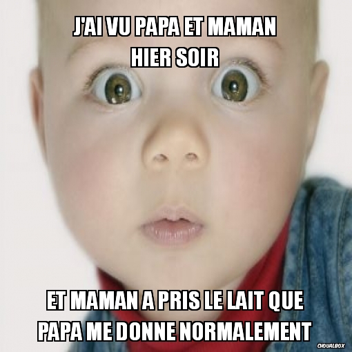 J'ai vu papa et maman hier soir