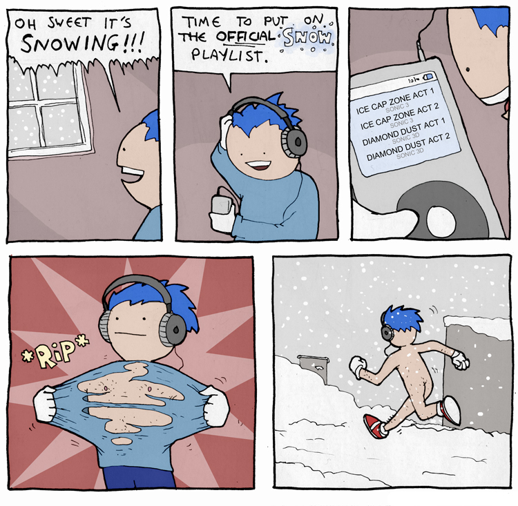 Sweet it's snowing !