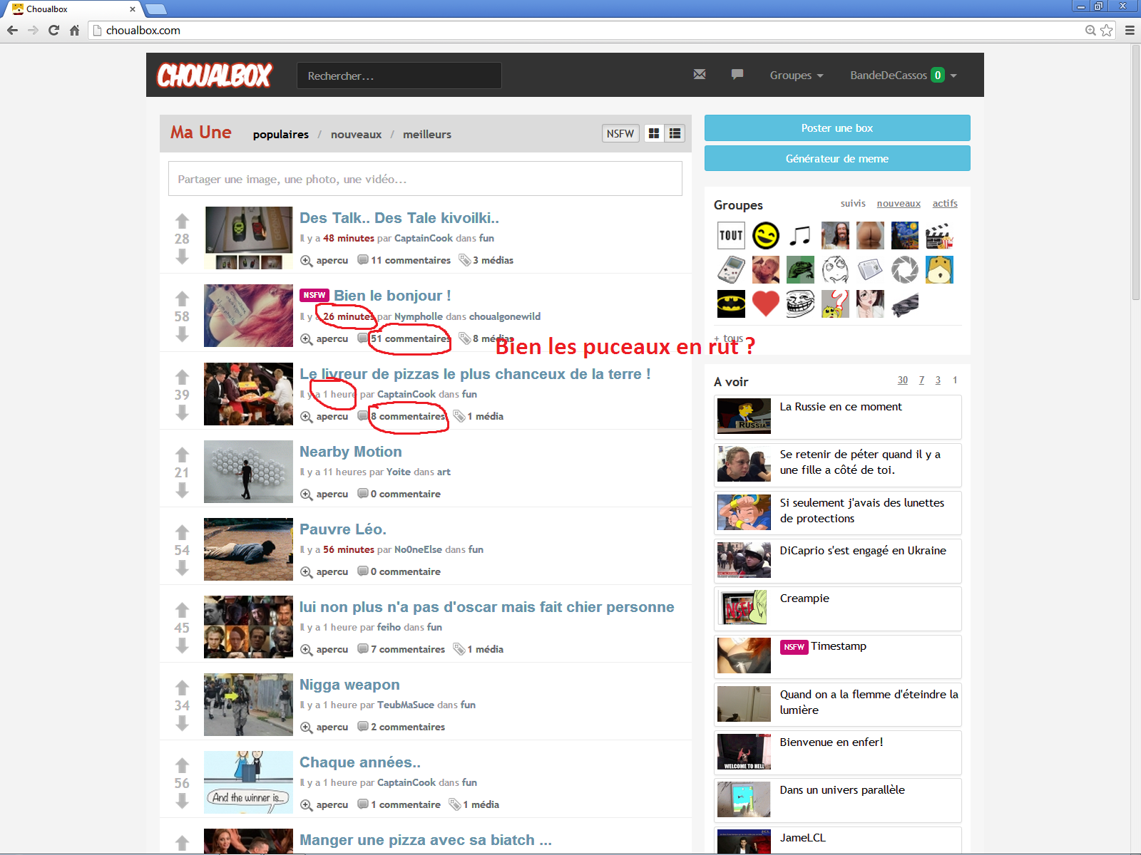 Choualbox ? Un site remplie de puceau en Rut