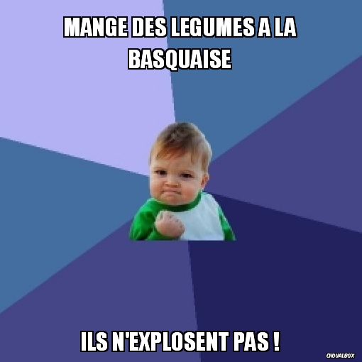 Mange des légumes à la basquaise