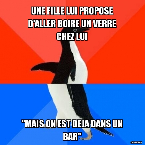 Une fille lui propose d'aller boire un verre chez lui