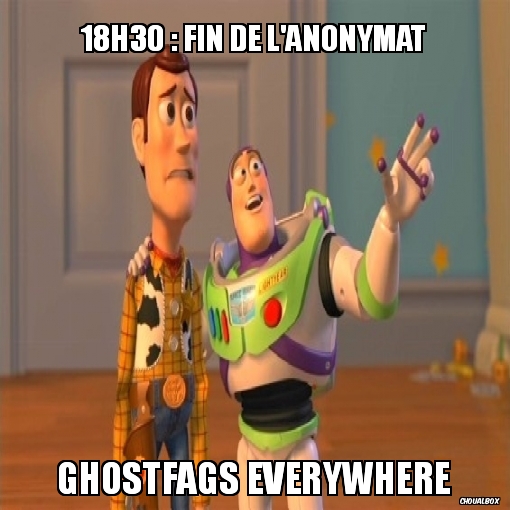 18h30 : fin de l'anonymat