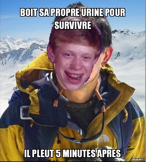 Boit sa propre urine pour survivre