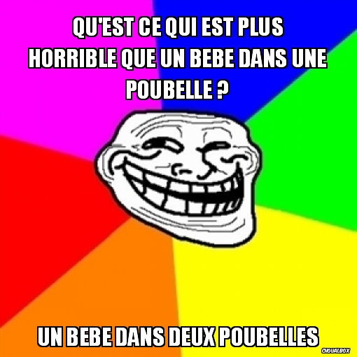 un bébé dans une poubelle 