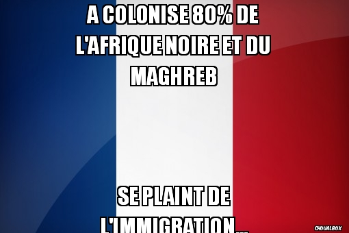 A colonisé 80% de l'Afrique noire et du Maghreb