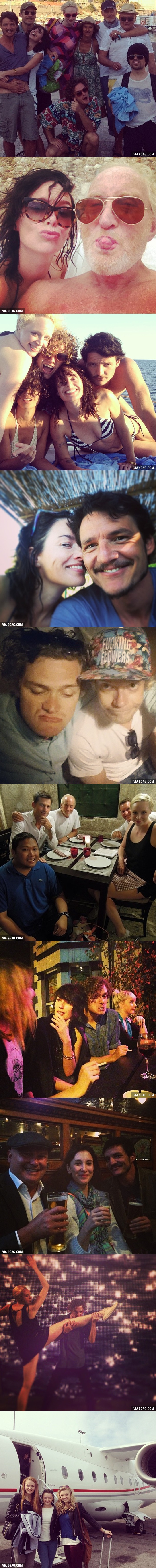 Les acteurs de GoT en vacances