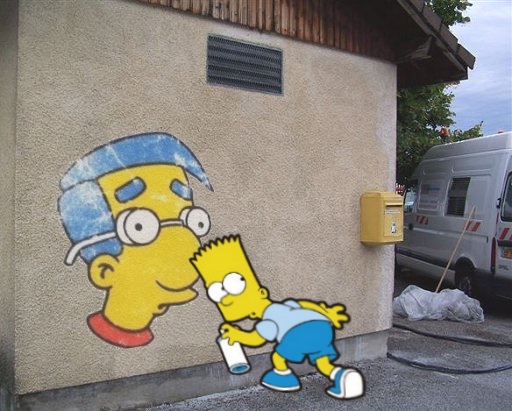 Milhouse et le street art #1 (Dookerie)