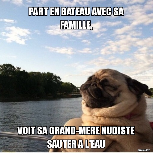 Part en bateau avec sa famille,