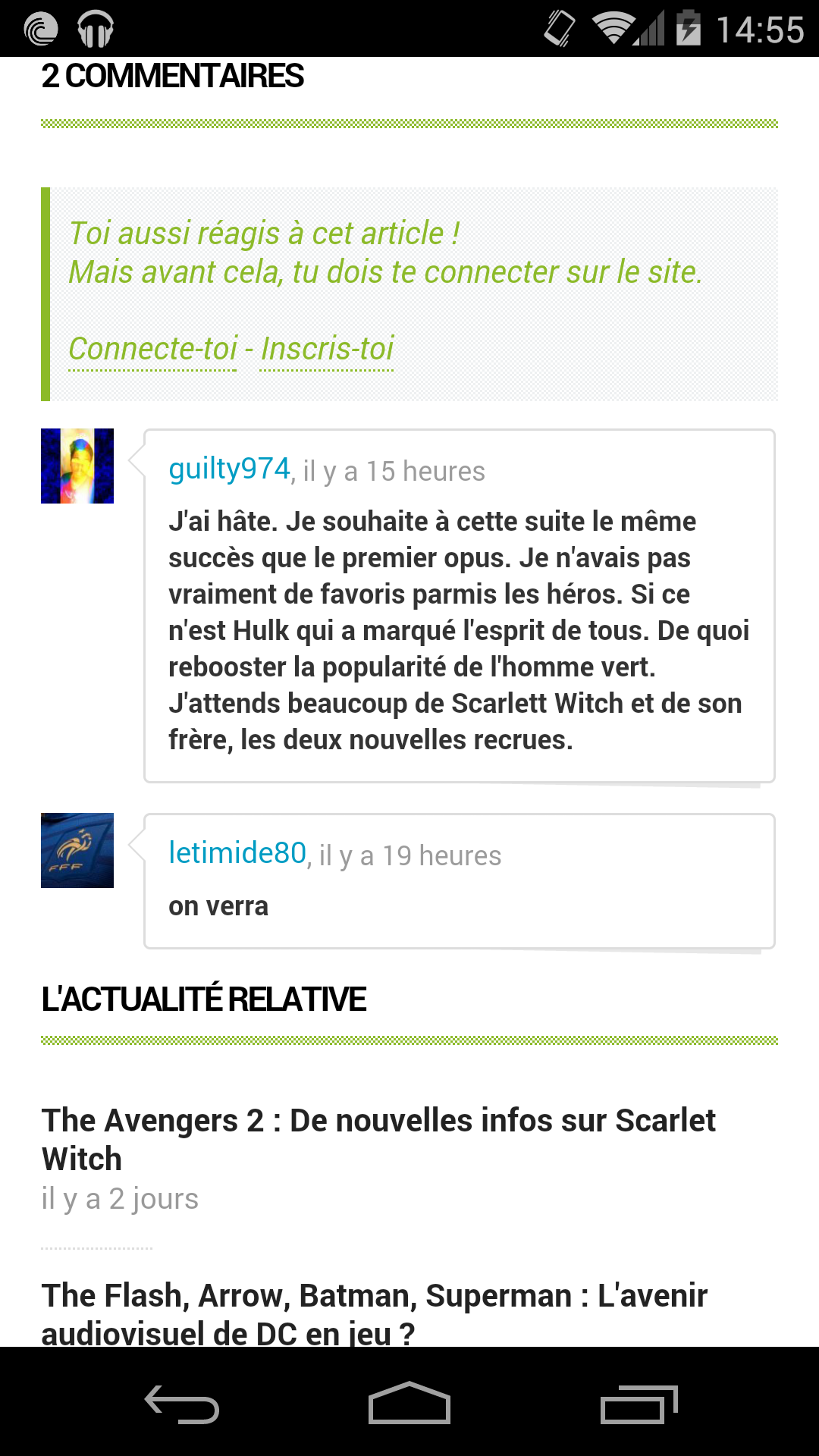 Des commentaires plus ou moins utiles ... 