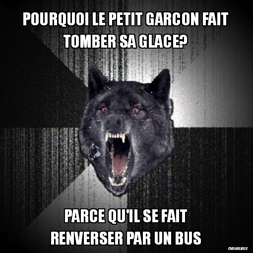 pourquoi le petit garçon fait tomber sa glace?