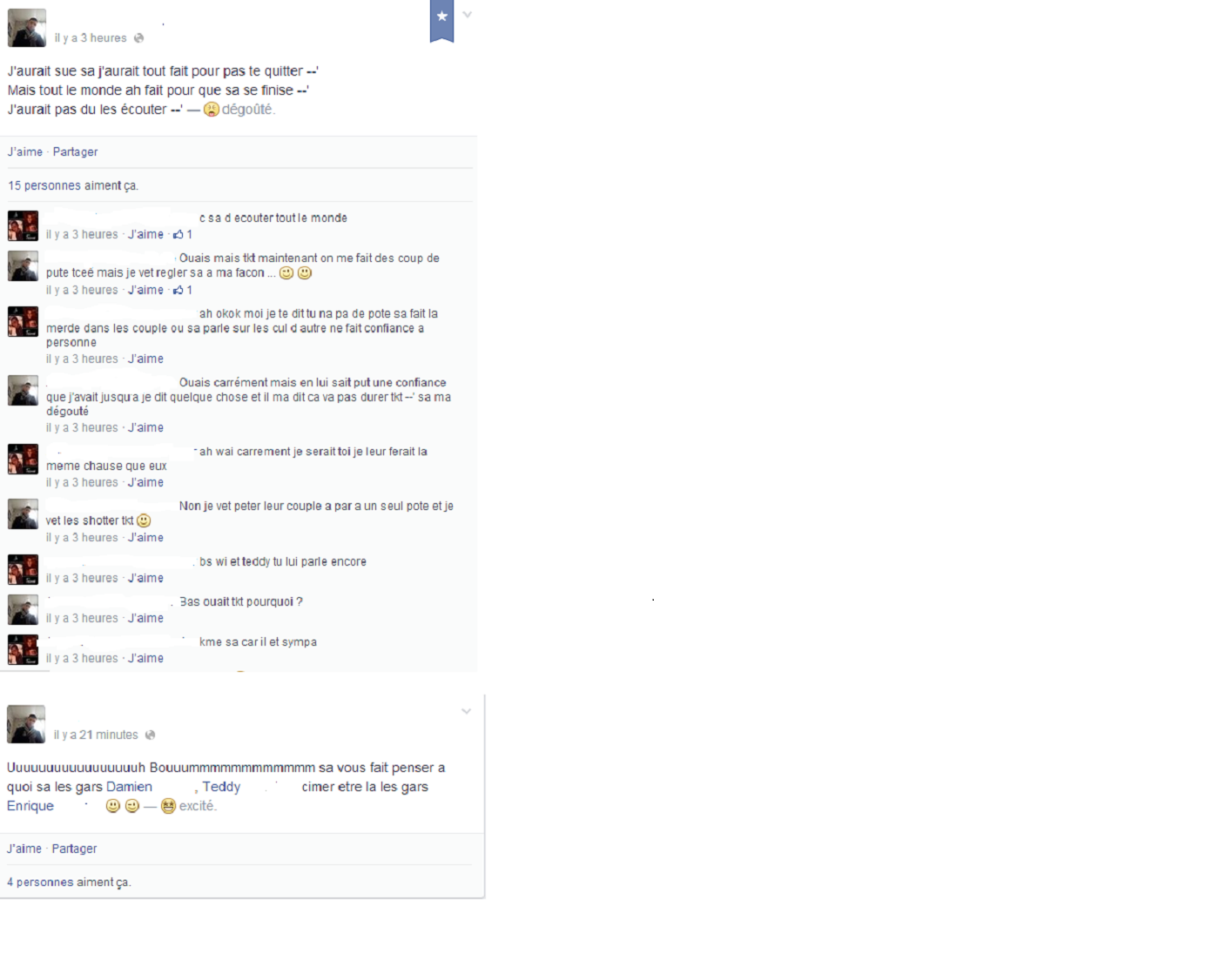 Explication d'un homme énervé