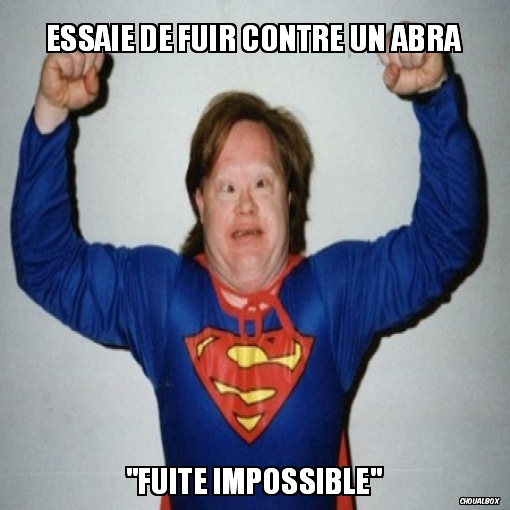 Essaie de fuir contre un Abra