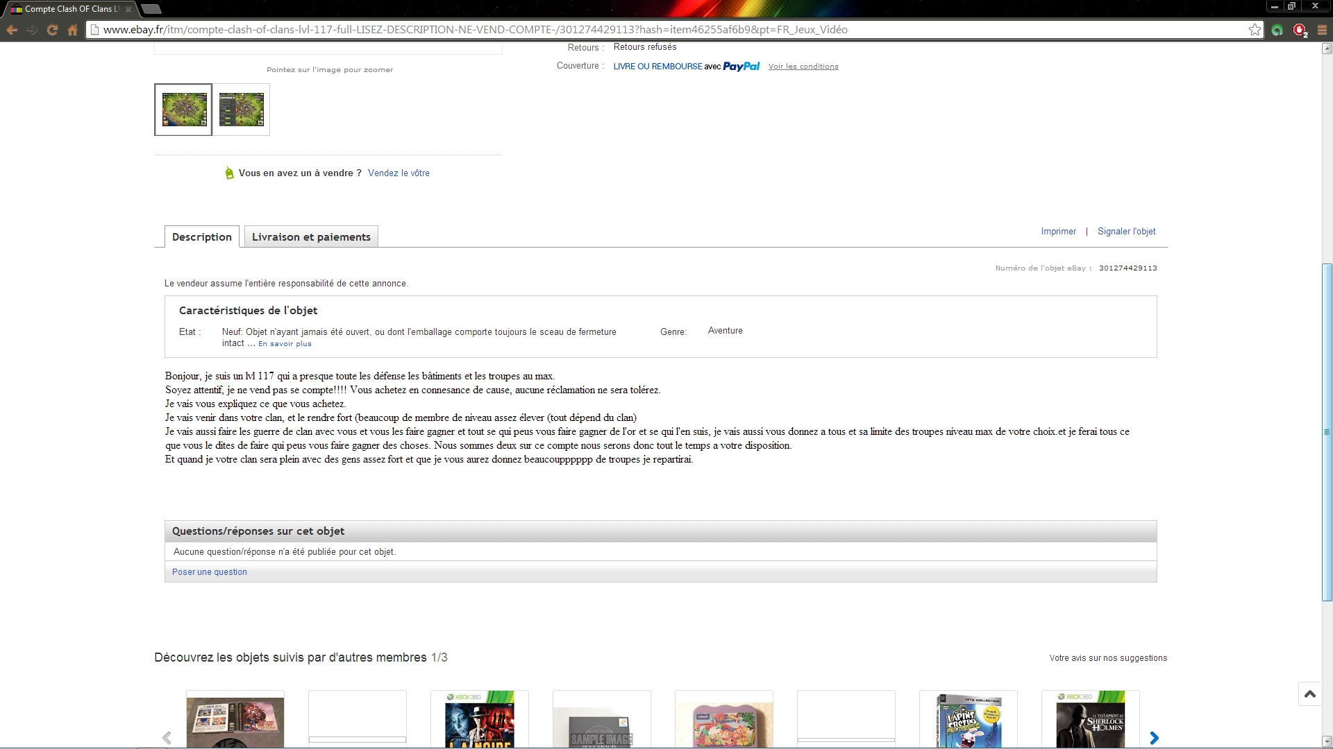 Une bien belle annonce !