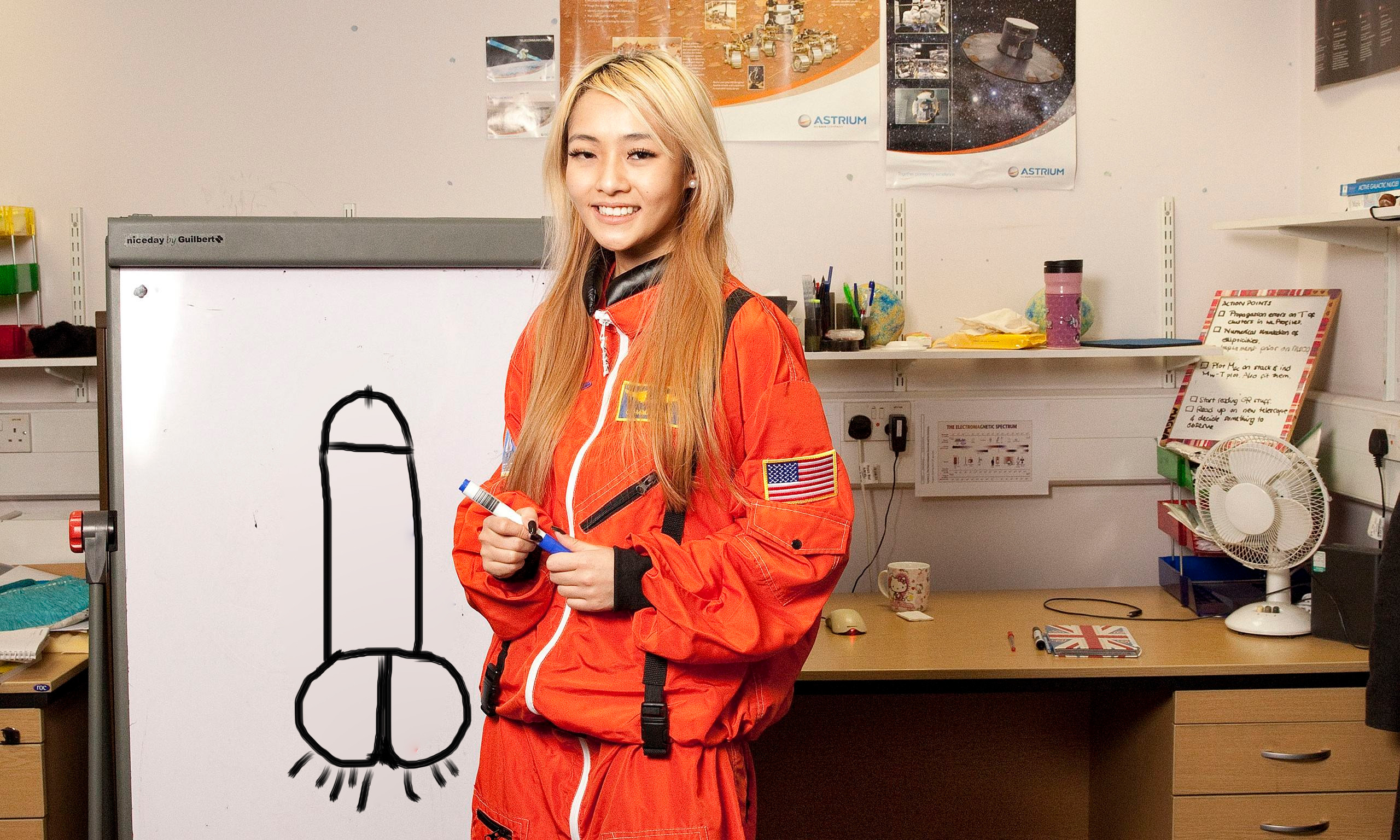 Une fille qui veut encore aller dans l'espace.