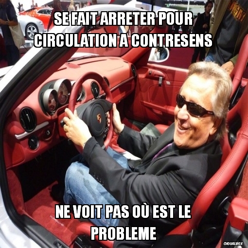 Se fait arrêter pour circulation à contresens