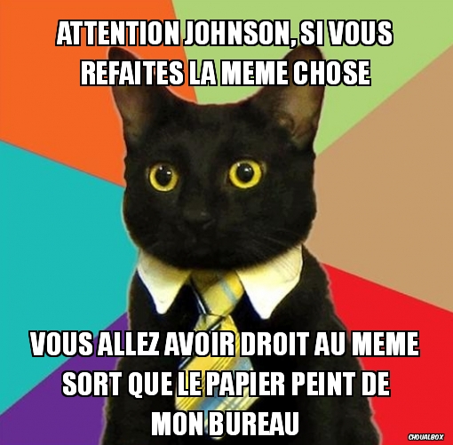 Attention Johnson, si vous refaites la même chose
