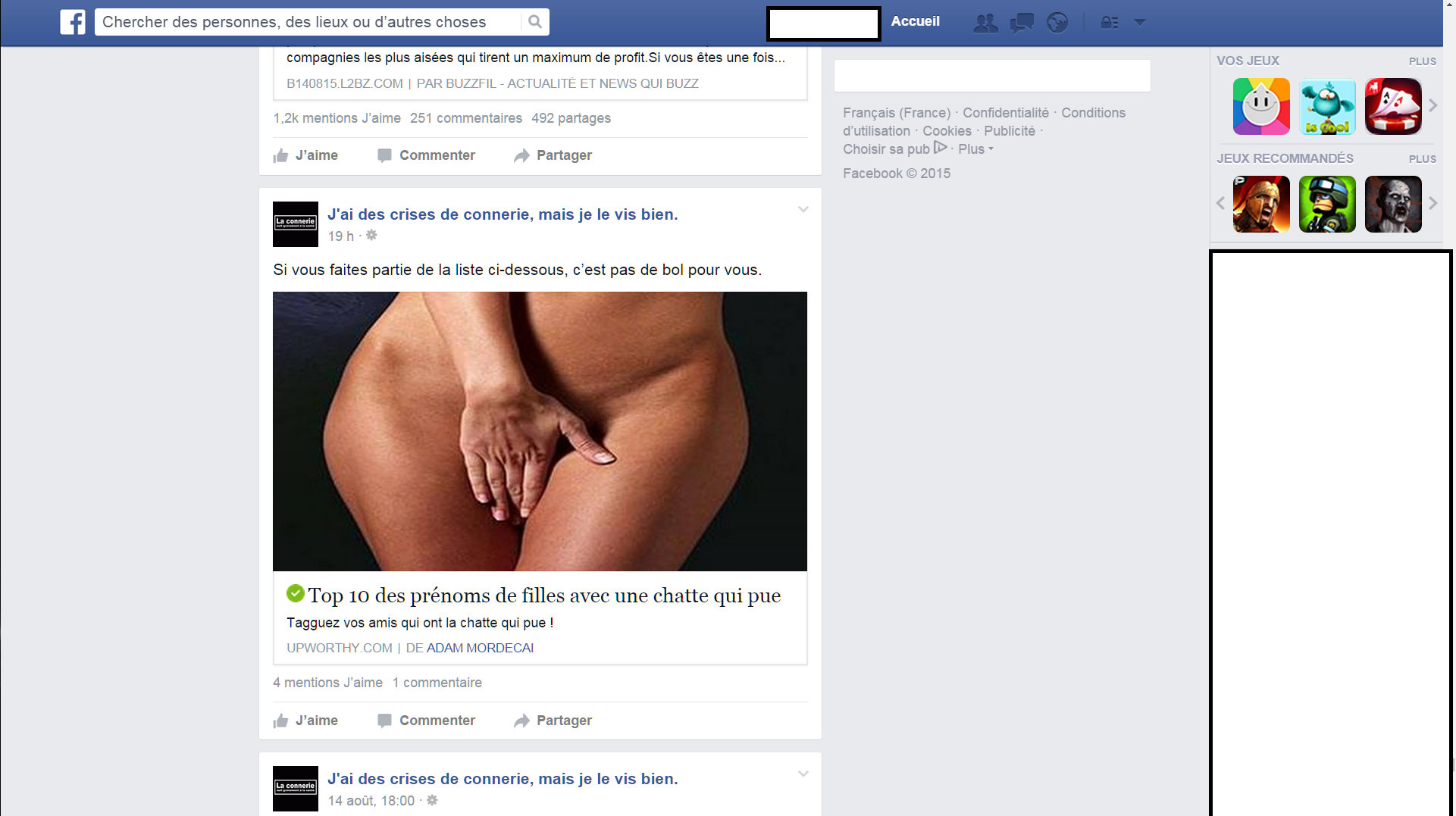 Facebook et ses pages...