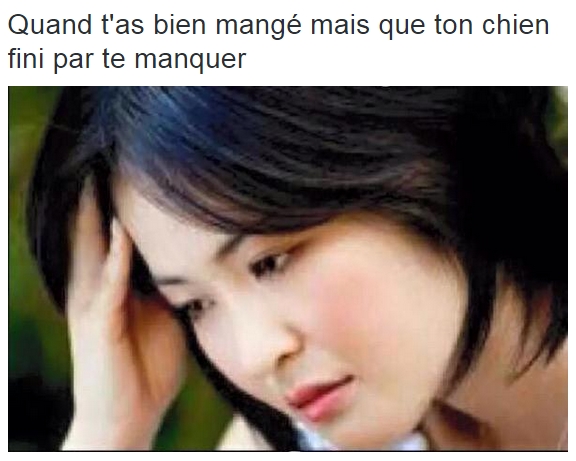 La bouffe chinoise.