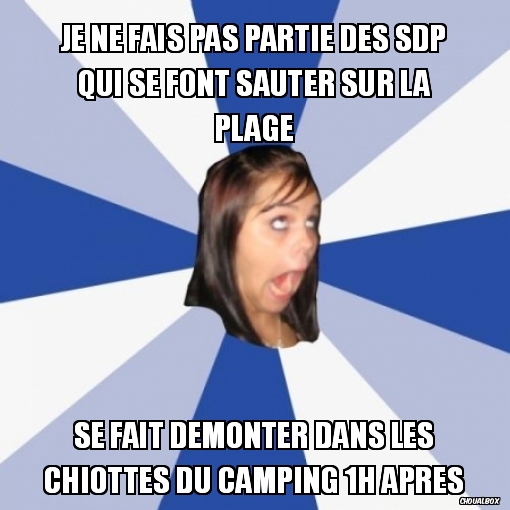 Je ne fais pas partie des sdp qui se font sauter sur la plage