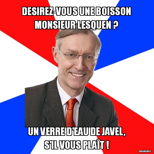 Désirez-vous une boisson monsieur Lesquen ?