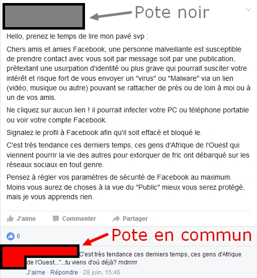 J'ai un pote noir...